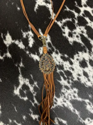 Keller Necklace-Brown with Black Detailing