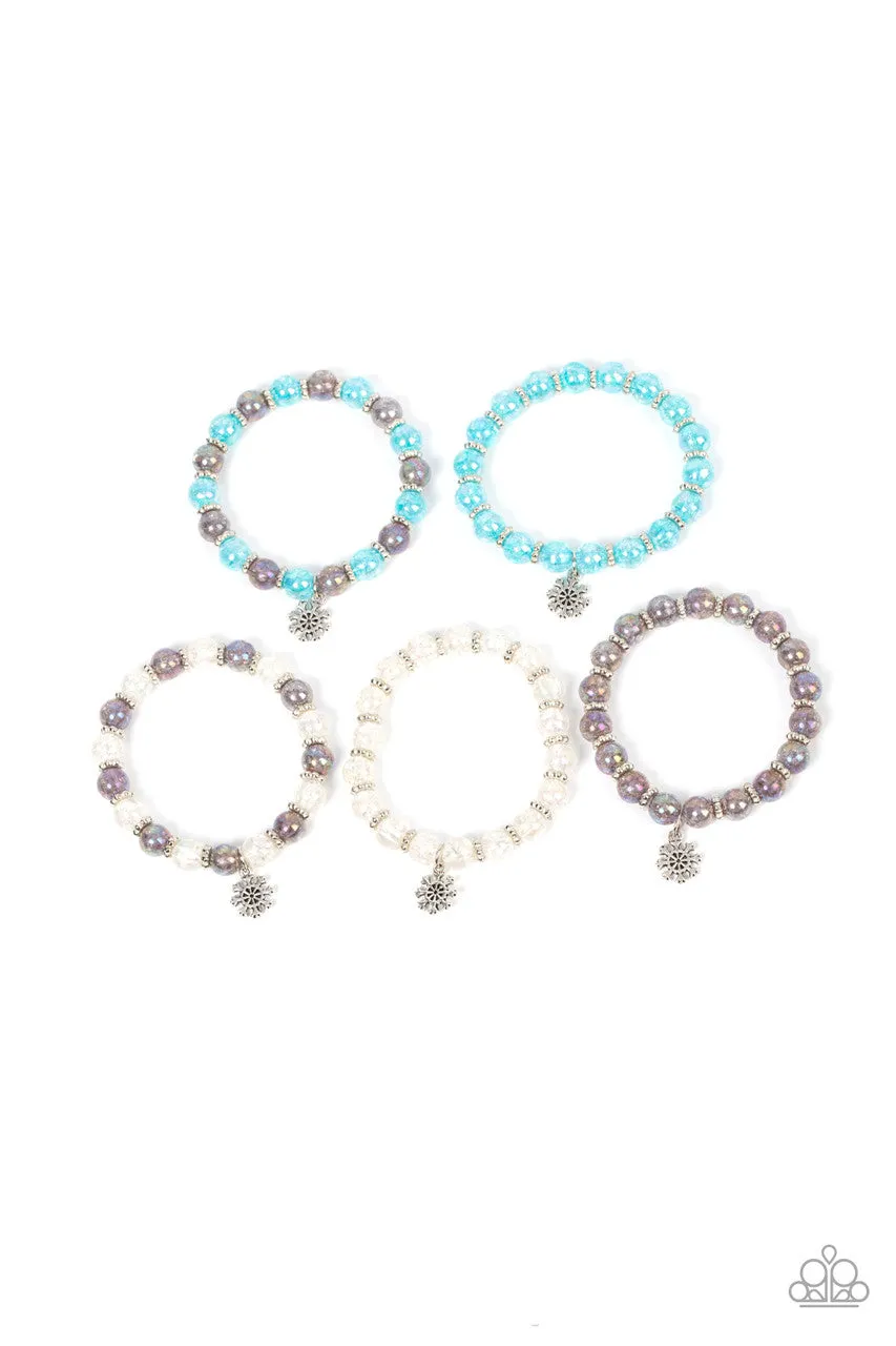Kids' Starlet Shimmer Snowflake Stretch Bracelet Set