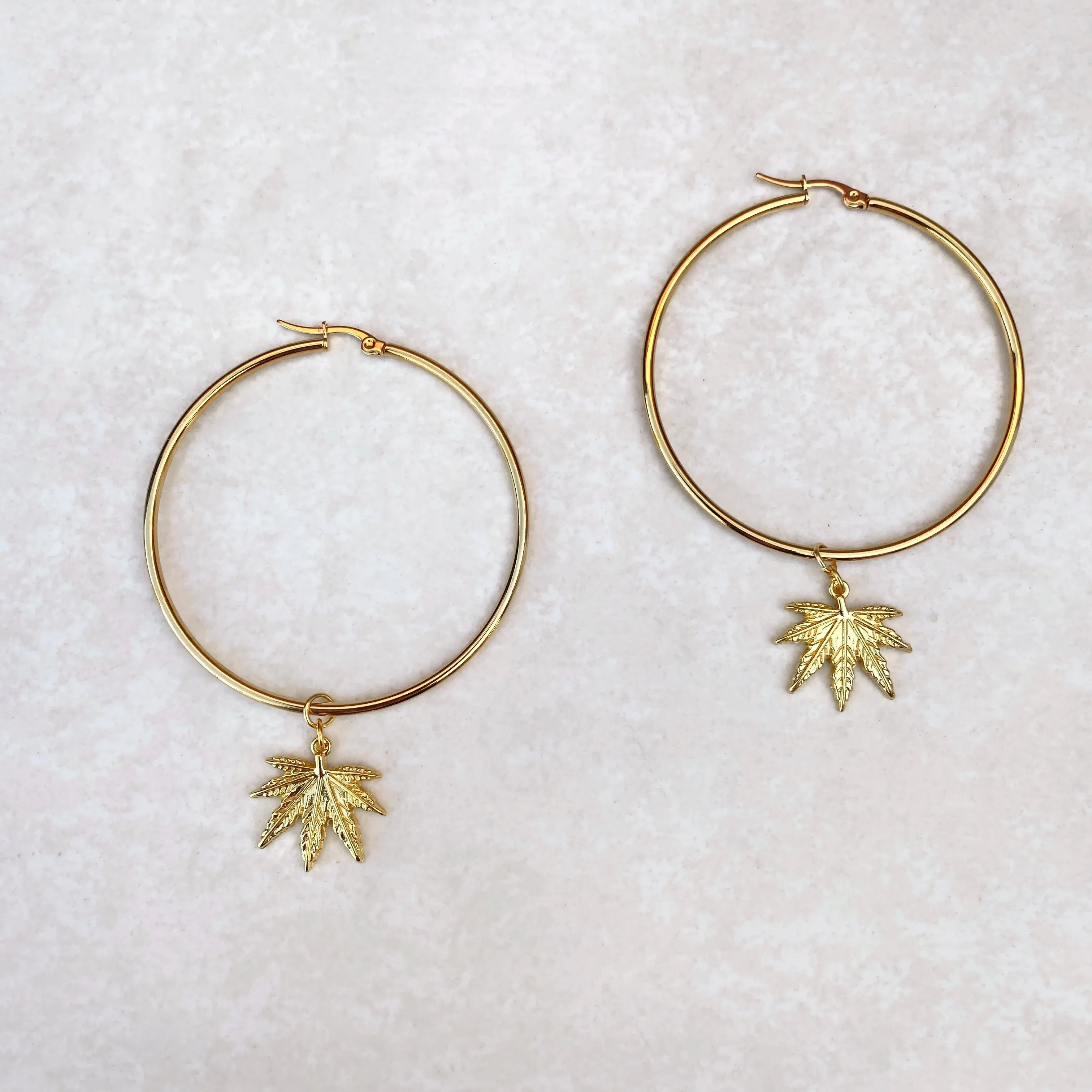 Killer Leaf Hoops - Gold