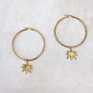 Killer Leaf Hoops - Gold