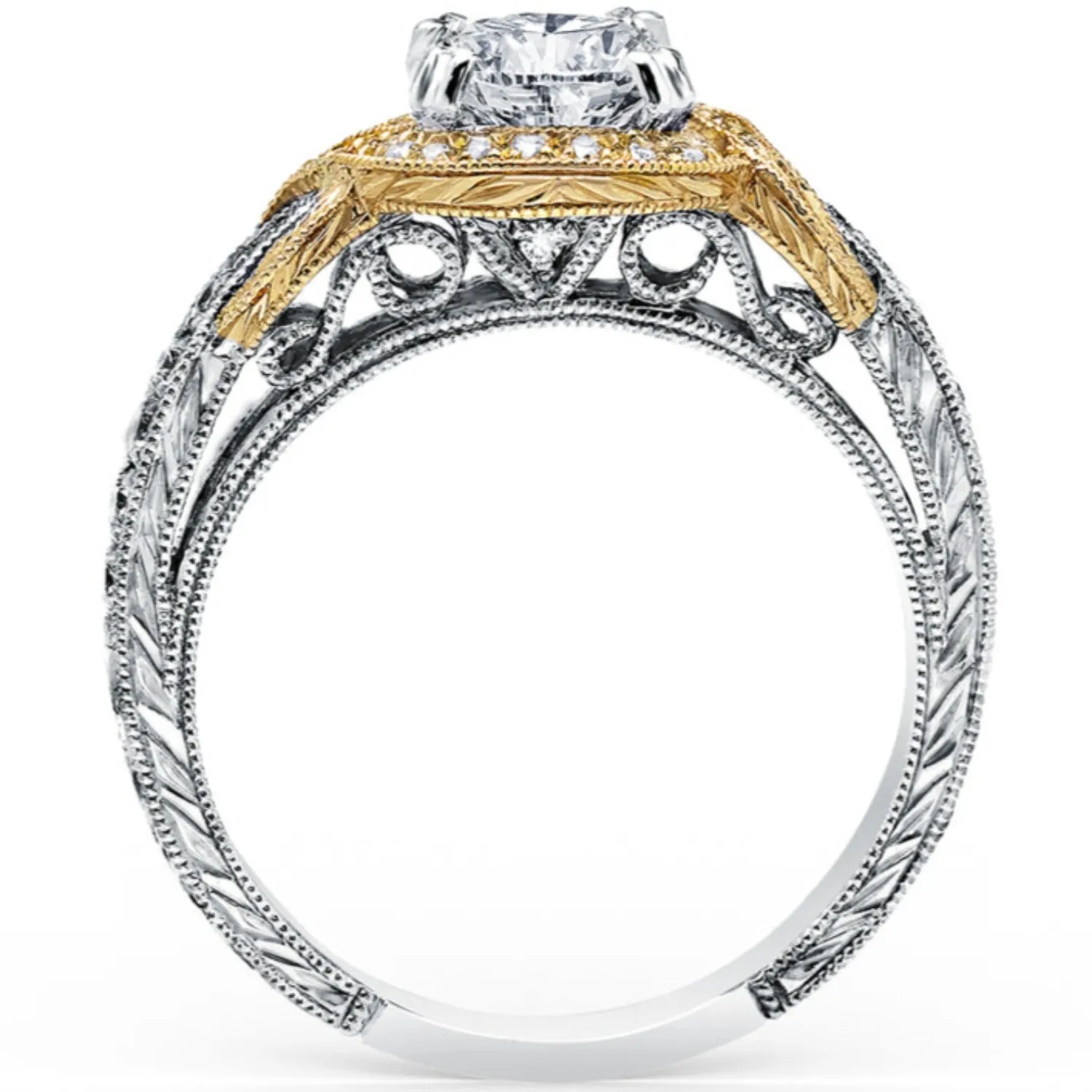 Kirk Kara "Pirouetta" Halo Diamond Engagement Ring