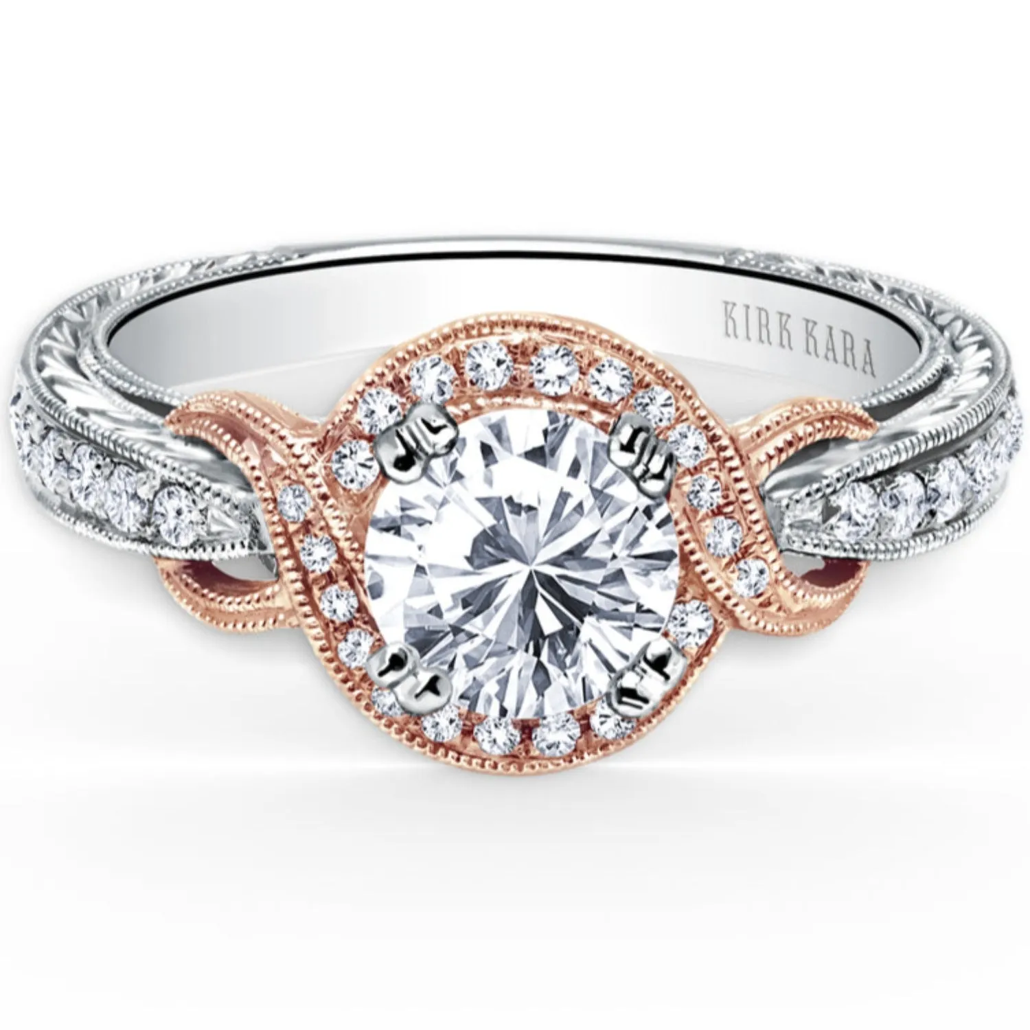 Kirk Kara "Pirouetta" Halo Diamond Engagement Ring