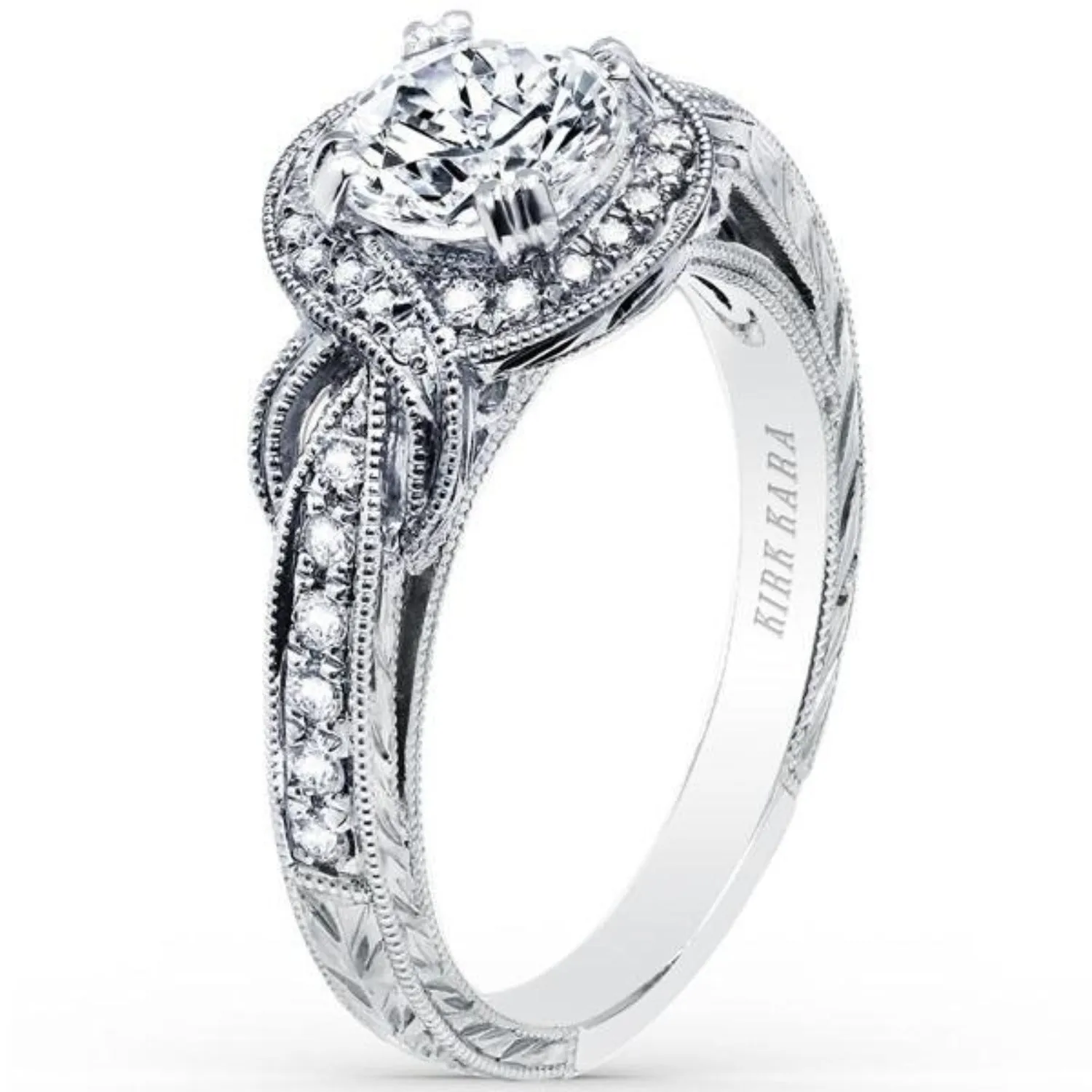 Kirk Kara "Pirouetta" Halo Diamond Engagement Ring