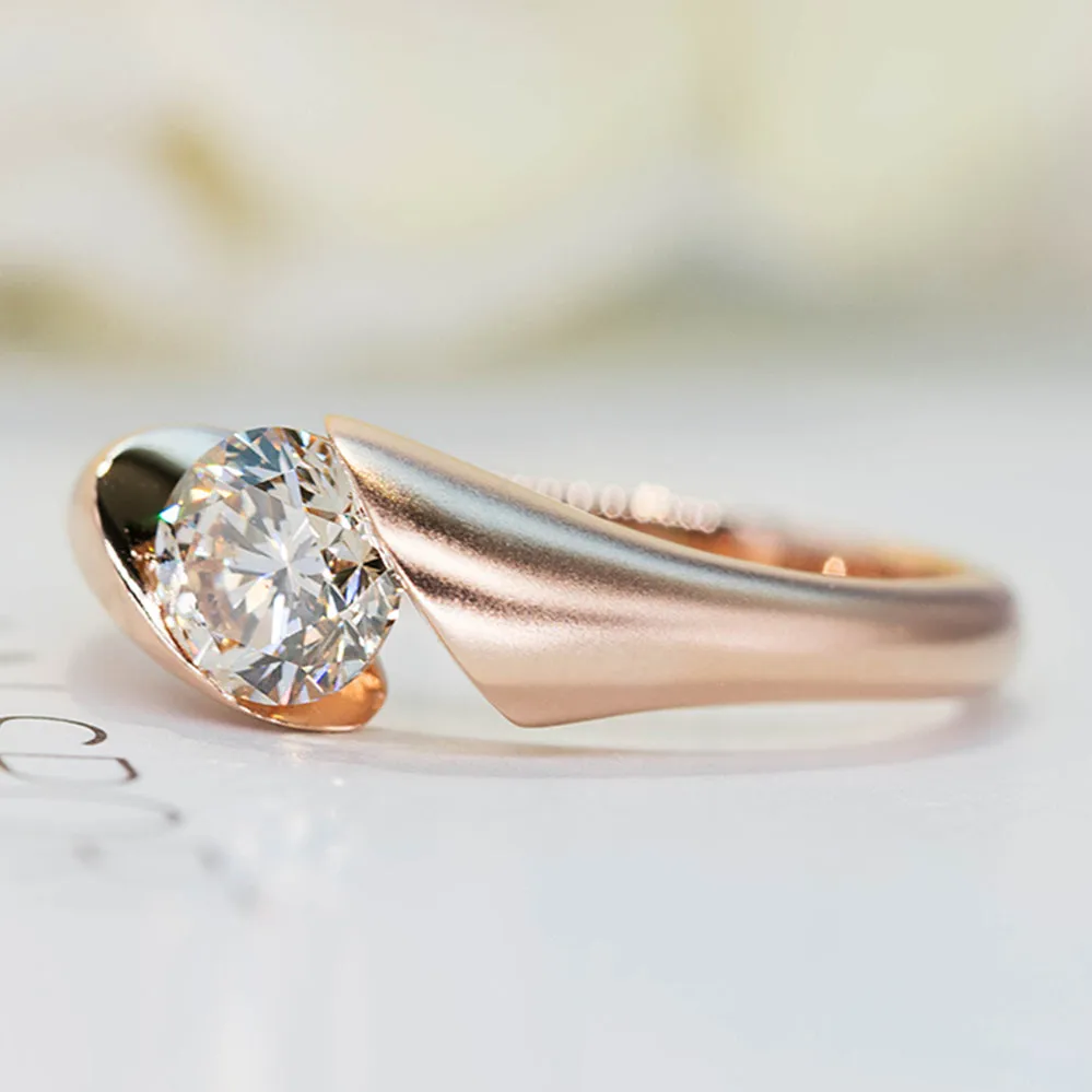 Lab-Grown Diamond Modern Design Engagement Ring