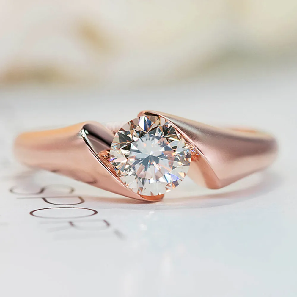Lab-Grown Diamond Modern Design Engagement Ring