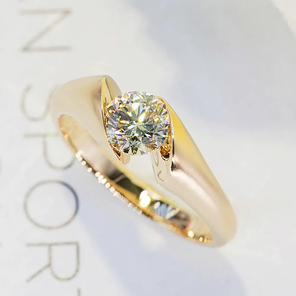 Lab-Grown Diamond Modern Design Engagement Ring