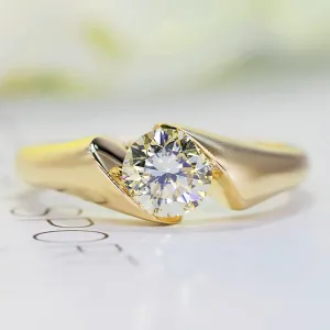 Lab-Grown Diamond Modern Design Engagement Ring