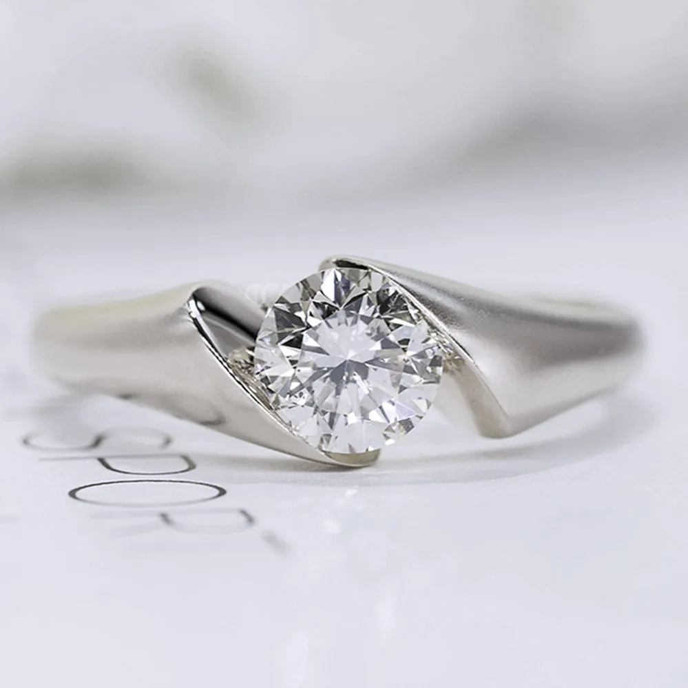 Lab-Grown Diamond Modern Design Engagement Ring
