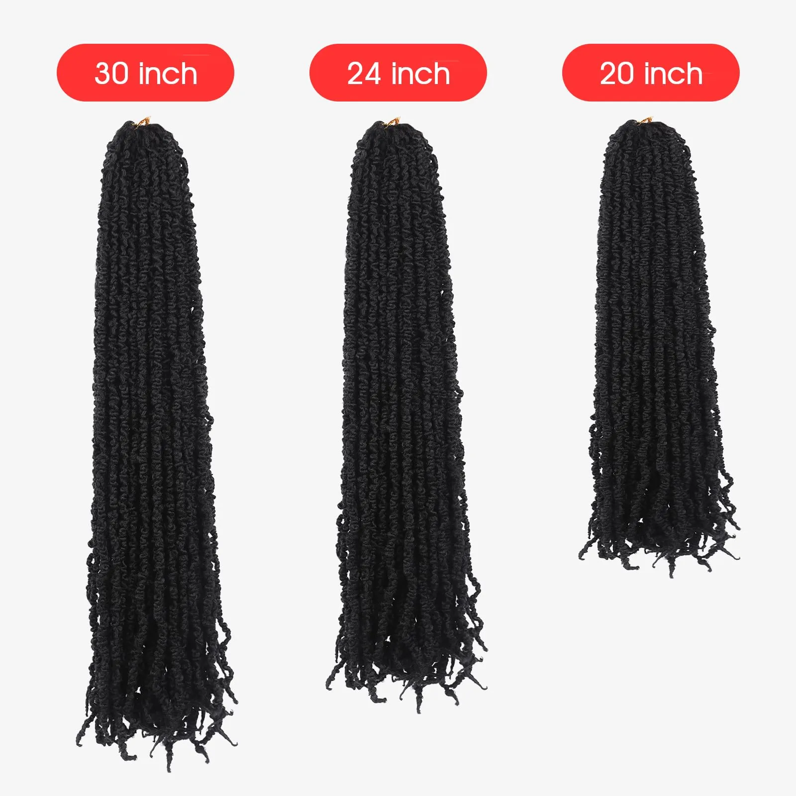 LADY MIRANDA Passion Twist Hair 30 Inch Synthetic 6 Packs Passion Twist Long Crochet Passion Twist Hair Pre Looped Soft Pre-twisted Passion Twsit Crochet Hair for Black Women (30 Inch, 1B, 6 Packs)