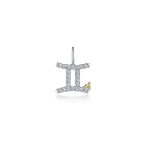 Lafonn Gemini Zodiac Charm Pendant P2035CAP