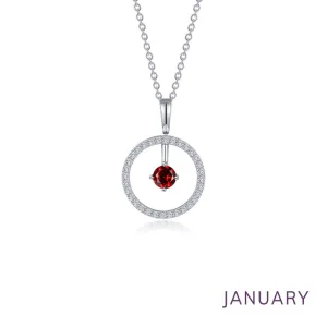 Lafonn January Birthstone Reversible Open Circle Necklace