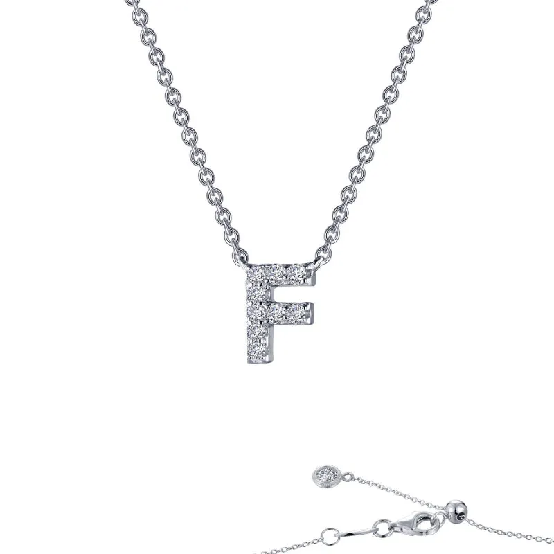 Lafonn Letter F Pendant Necklace