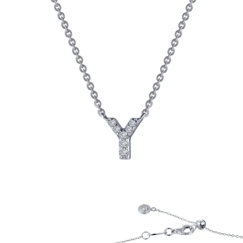 Lafonn Letter Y Pendant Necklace