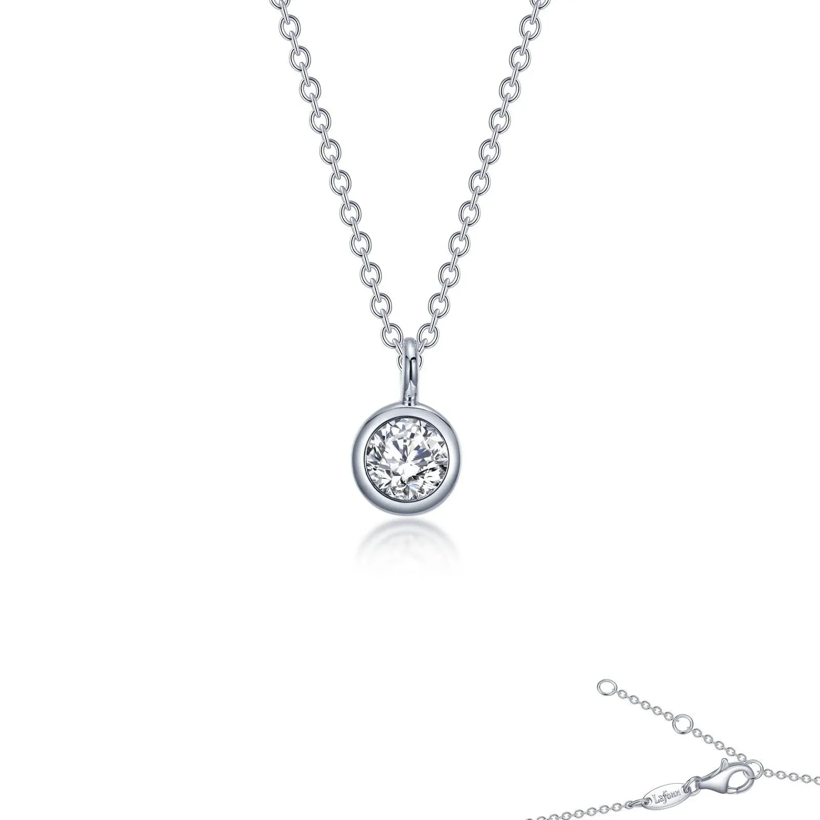 Lafonn Simulated Diamond Bezel-set Necklace N0329CLP