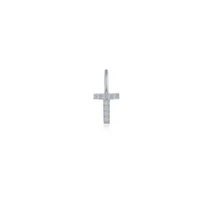 Lafonn Simulated Diamond Letter T Charm Pendant P2040CPT