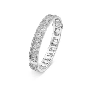 L'Arc Deco Bangle in Platinum with DAVIDOR Arch Cut Diamonds and Brilliant Diamonds