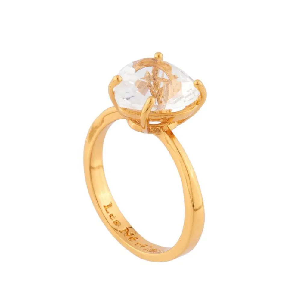 Les Nereides Heart Shaped Crystal Stone Ring