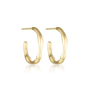 LINDA TAHIJA Ivy Large Hoop Earrings - Gold Plated