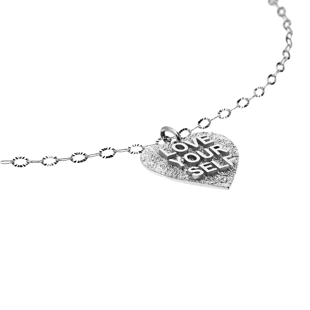 Love Yourself Silver Necklace