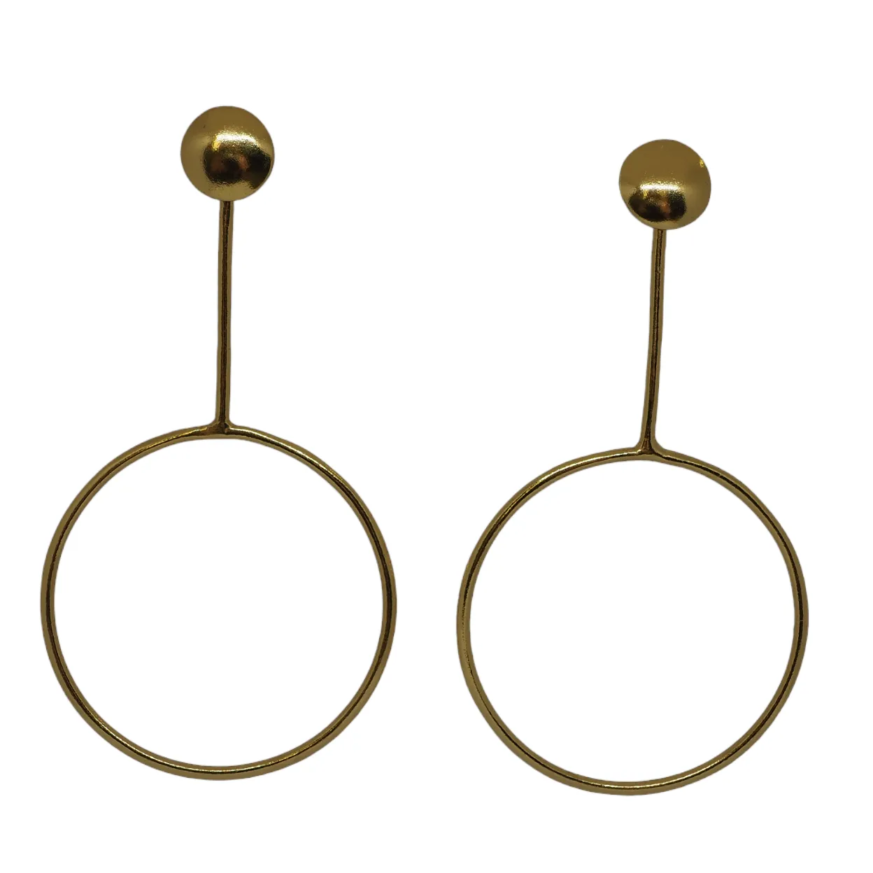 Lulu Gold Circle Earrings (Gold / Gold & Black/Silver)