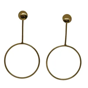 Lulu Gold Circle Earrings (Gold / Gold & Black/Silver)