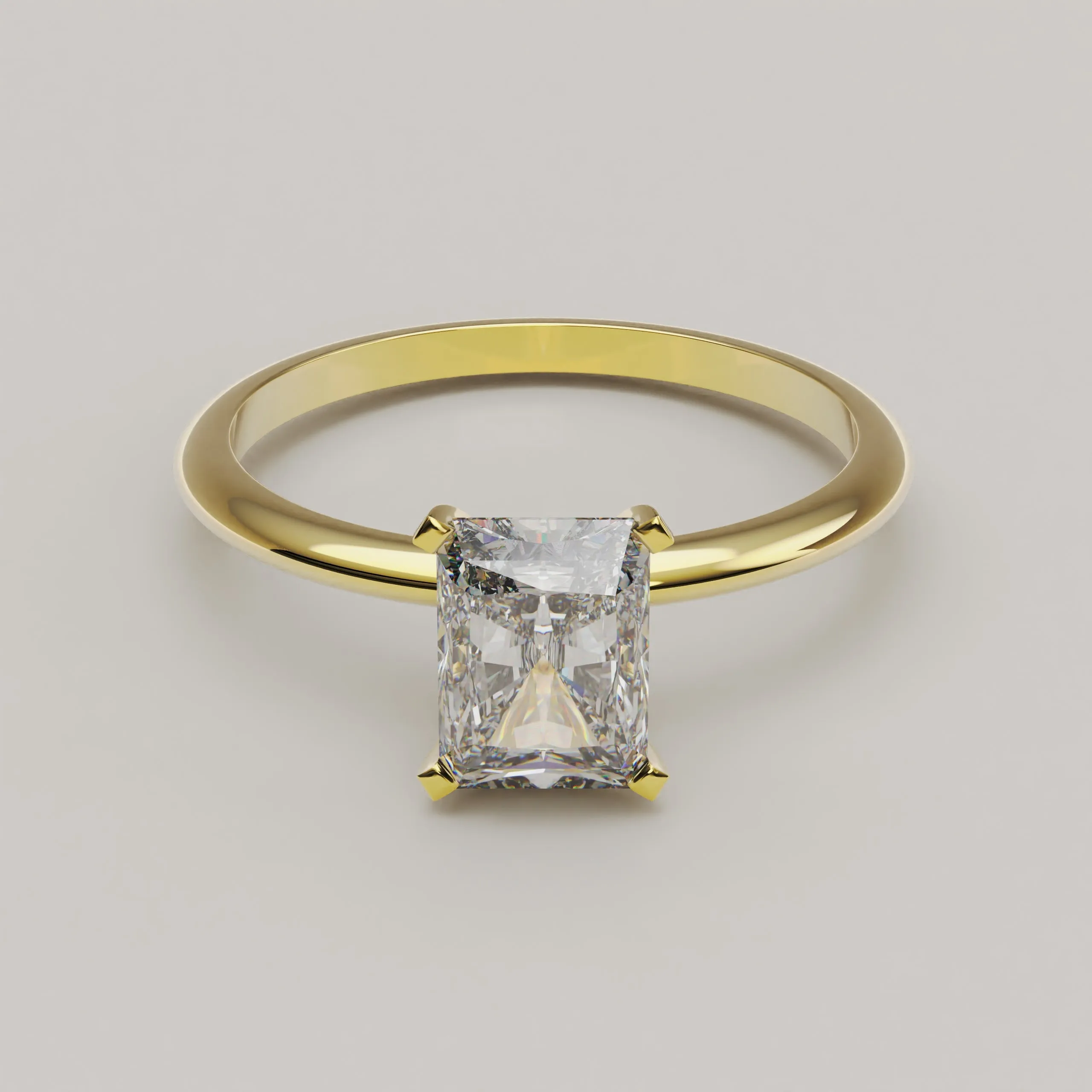 Luminosita Radiante - Solitaire Ring with 1 carat Lab Grown Diamonds