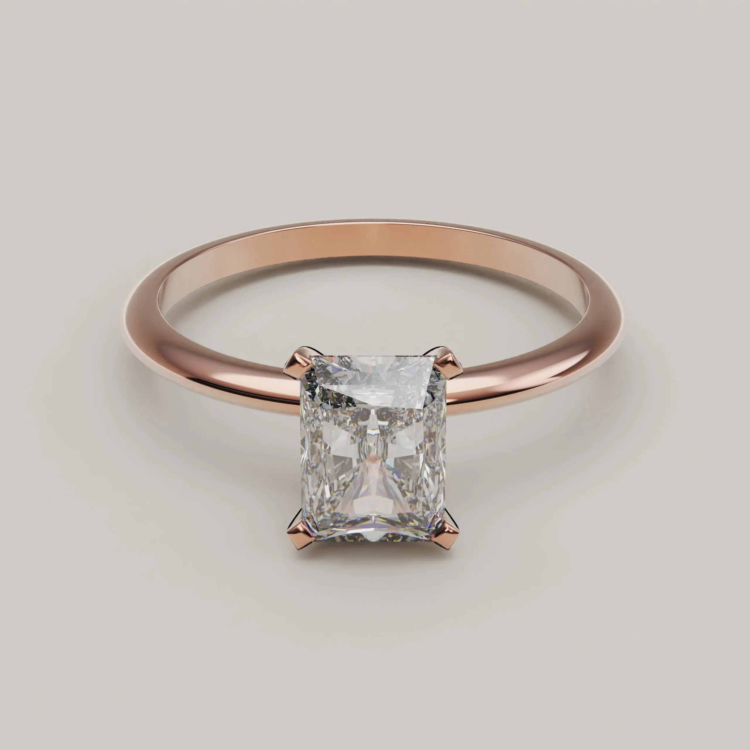 Luminosita Radiante - Solitaire Ring with 1 carat Lab Grown Diamonds