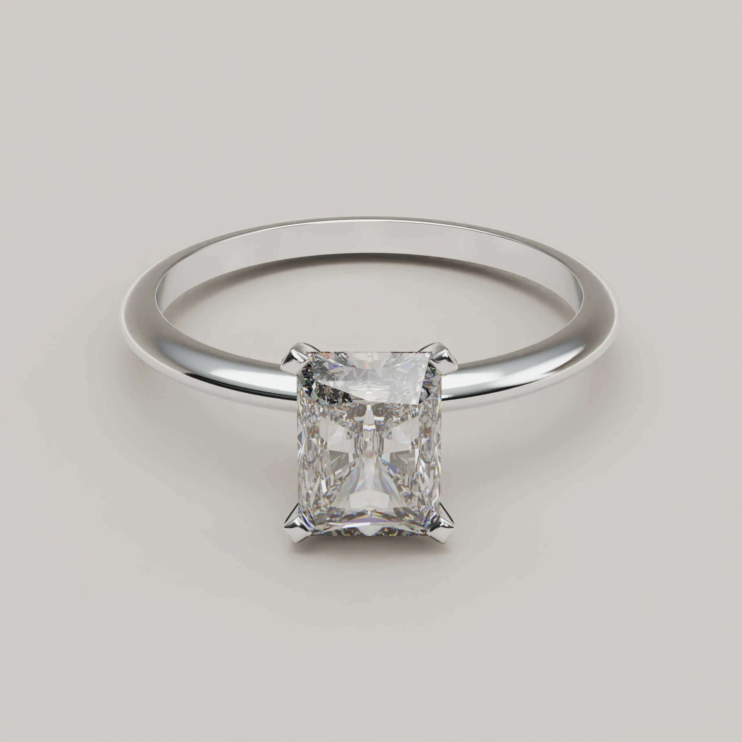 Luminosita Radiante - Solitaire Ring with 1 carat Lab Grown Diamonds