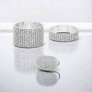 MADISON - clear silver rhinestone 3 jewelry piece set