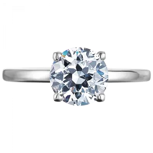 Mark Patterson Platinum 4-Prong Solitaire Semi-Mount Engagement Ring (Setting Only)
