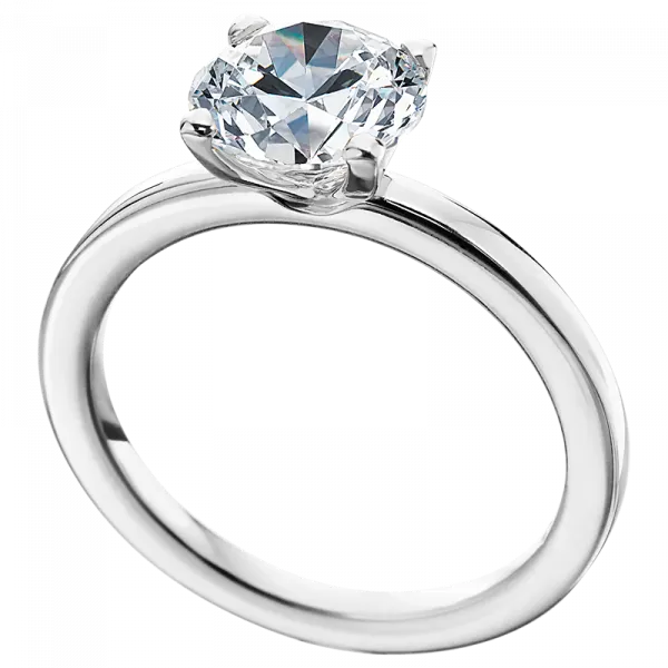 Mark Patterson Platinum 4-Prong Solitaire Semi-Mount Engagement Ring (Setting Only)