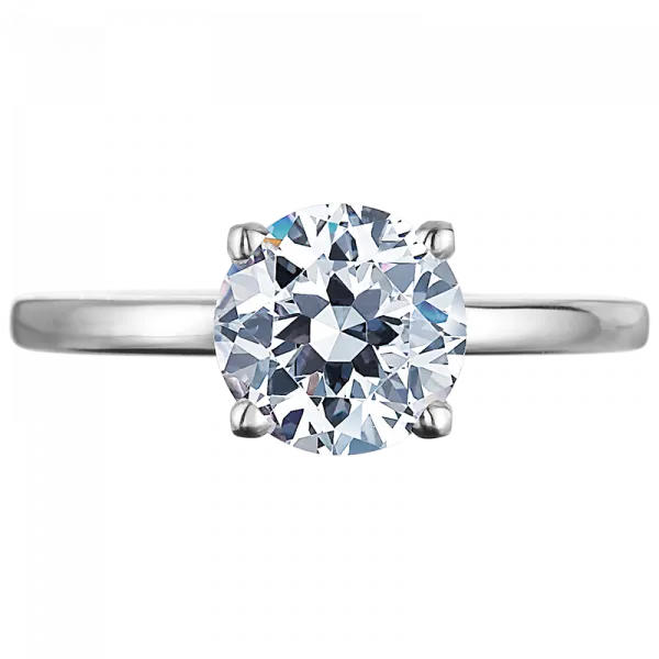 Mark Patterson Platinum 4-Prong Solitaire Semi-Mount Engagement Ring (Setting Only)