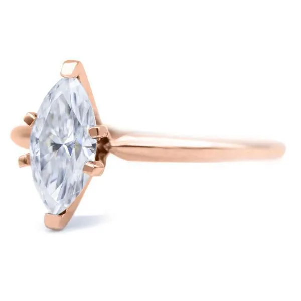 Marquise Moissanite 6 Prongs FANCY Solitaire Ring