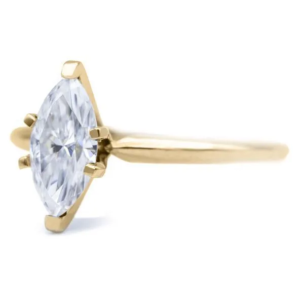 Marquise Moissanite 6 Prongs FANCY Solitaire Ring