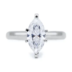 Marquise Moissanite 6 Prongs FANCY Solitaire Ring