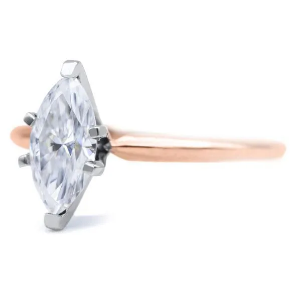 Marquise Moissanite 6 Prongs FANCY Solitaire Ring