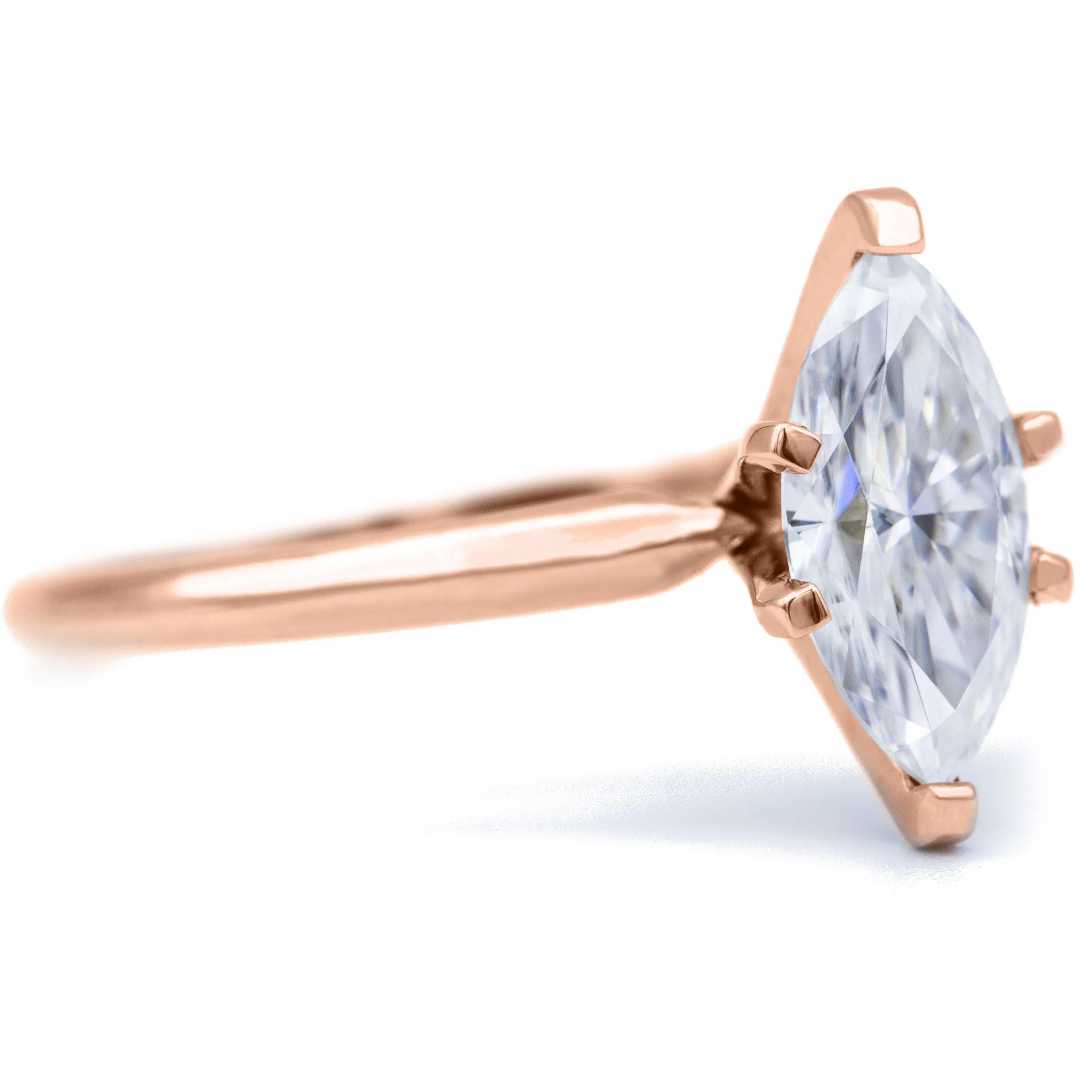 Marquise Moissanite 6 Prongs FANCY Solitaire Ring