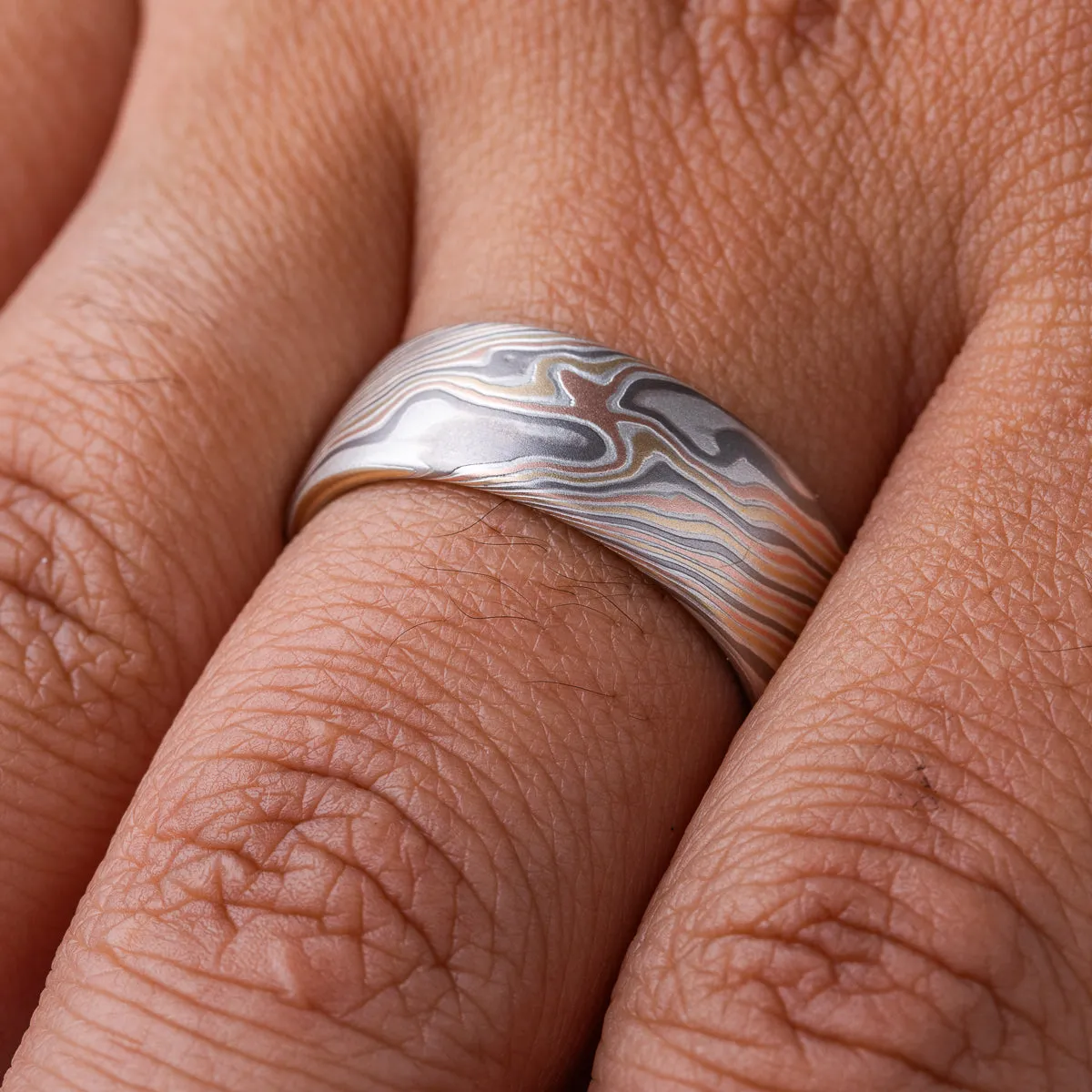 Matching Mokume Gane Wedding Rings