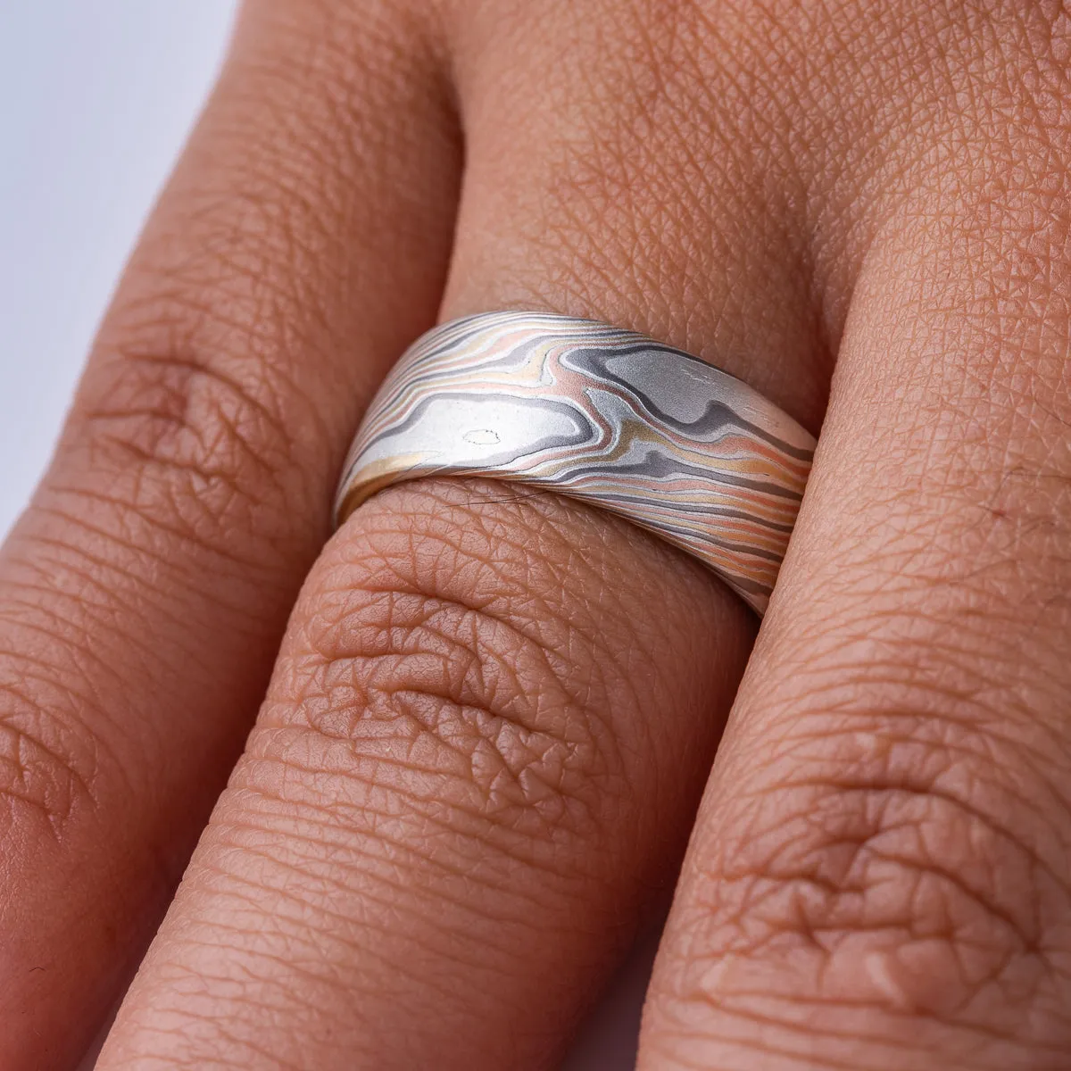 Matching Mokume Gane Wedding Rings