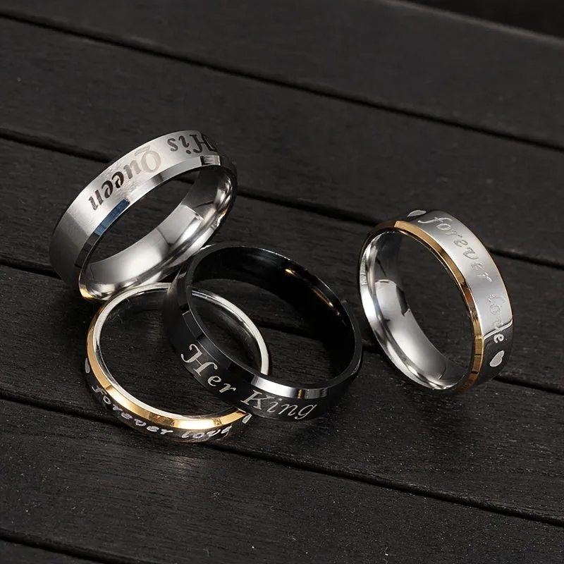 Matching Rings for Couples - Sterling Silver Promise Rings