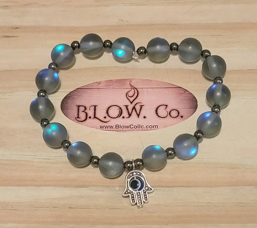 Matte Mystic Grey Aura Quartz