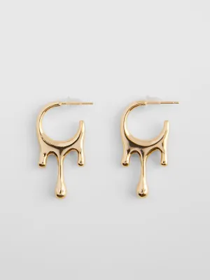 Melting Metal Hoop Earrings