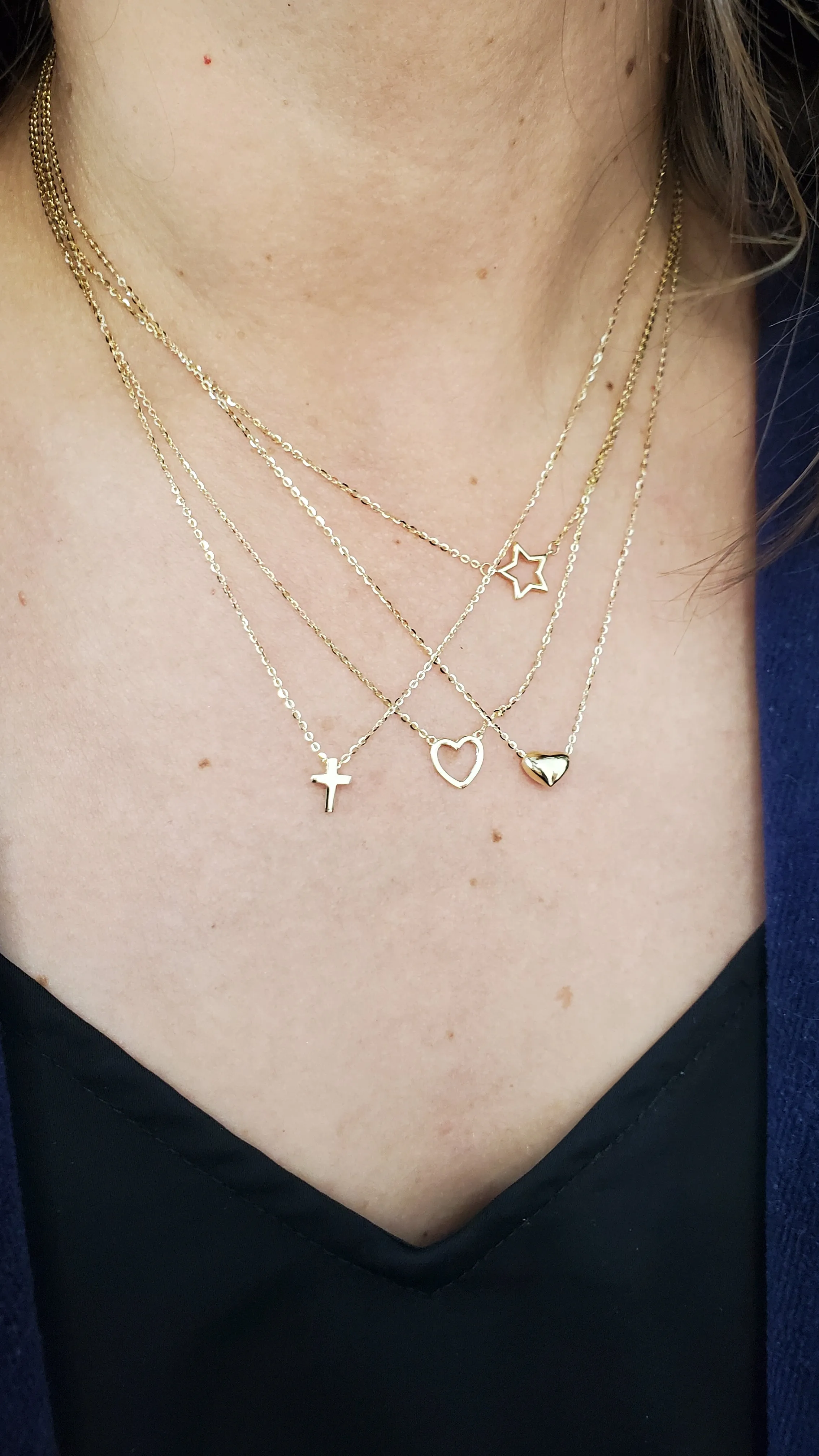 Mini Puffed Heart Necklace