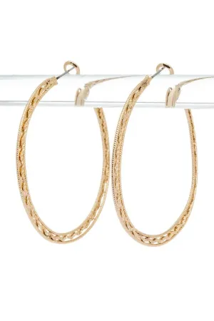 Mix Textured Fashion Hoop Earrings