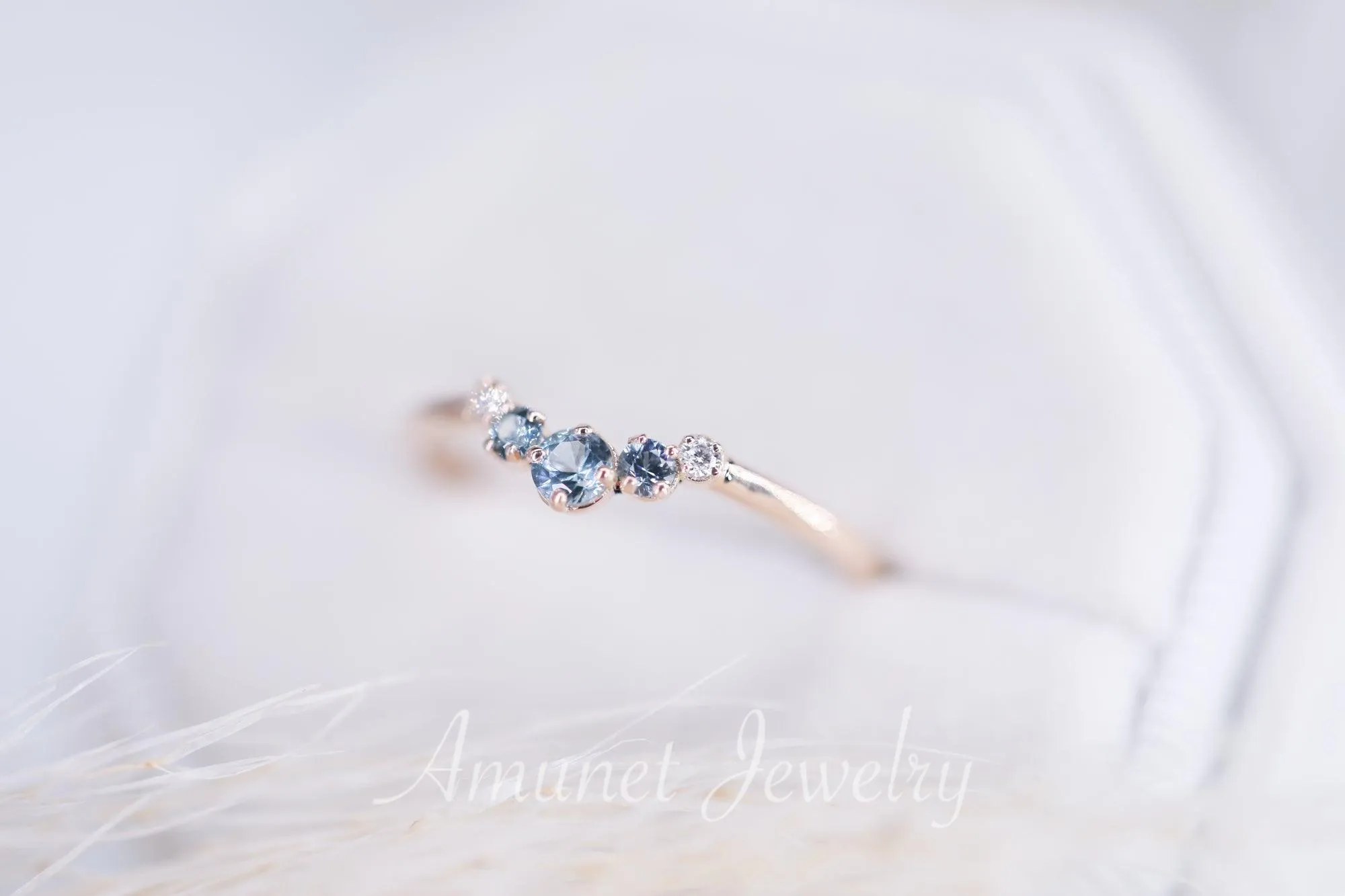 Montana sapphire wedding band, sapphire wedding band , engagement ring, diamond ring,teal sapphire.