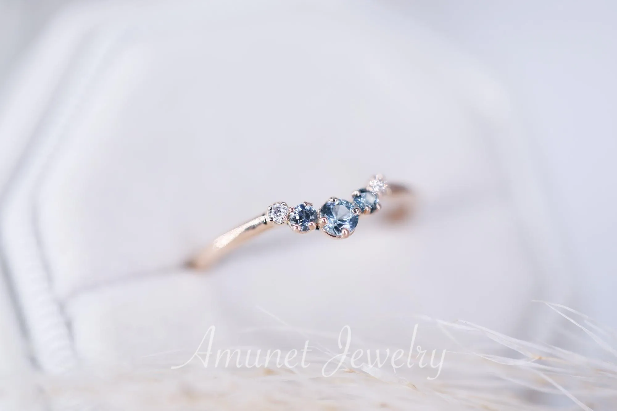 Montana sapphire wedding band, sapphire wedding band , engagement ring, diamond ring,teal sapphire.
