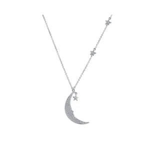 Moon and Star Necklace