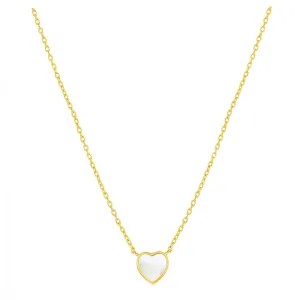 Mother-of-Pearl Mini Heart Necklace