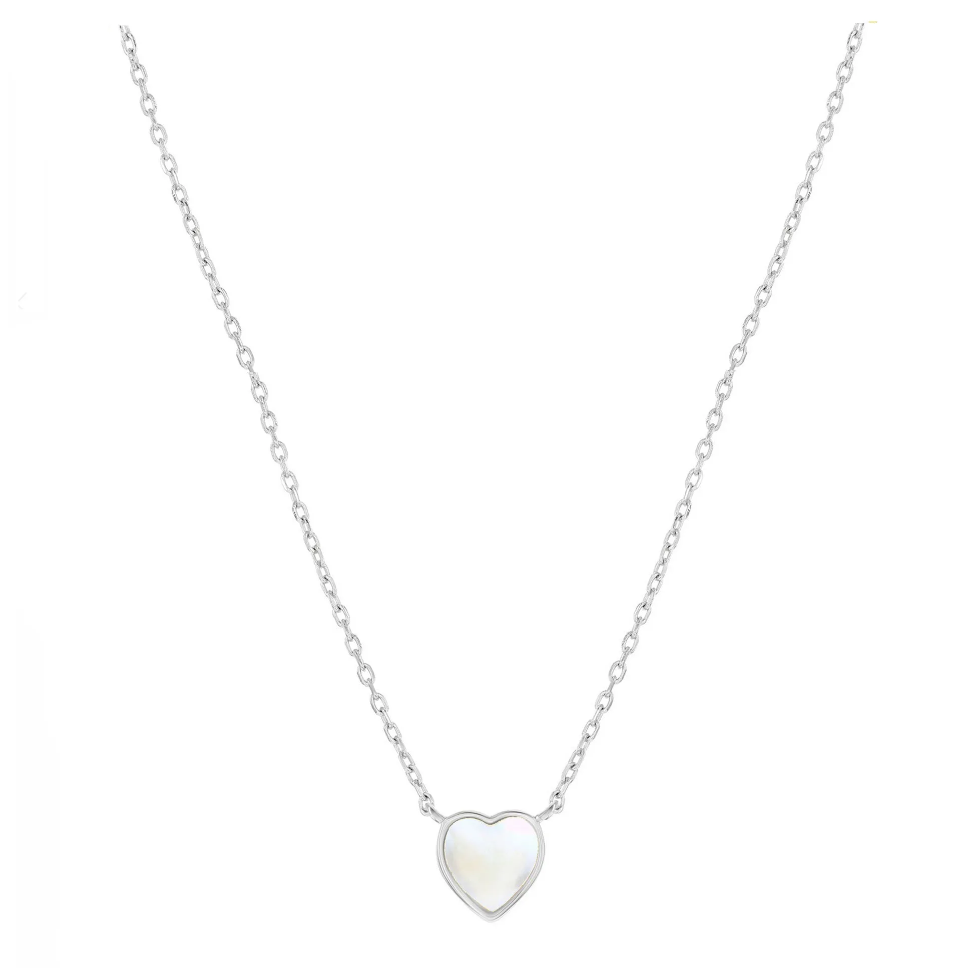 Mother-of-Pearl Mini Heart Necklace
