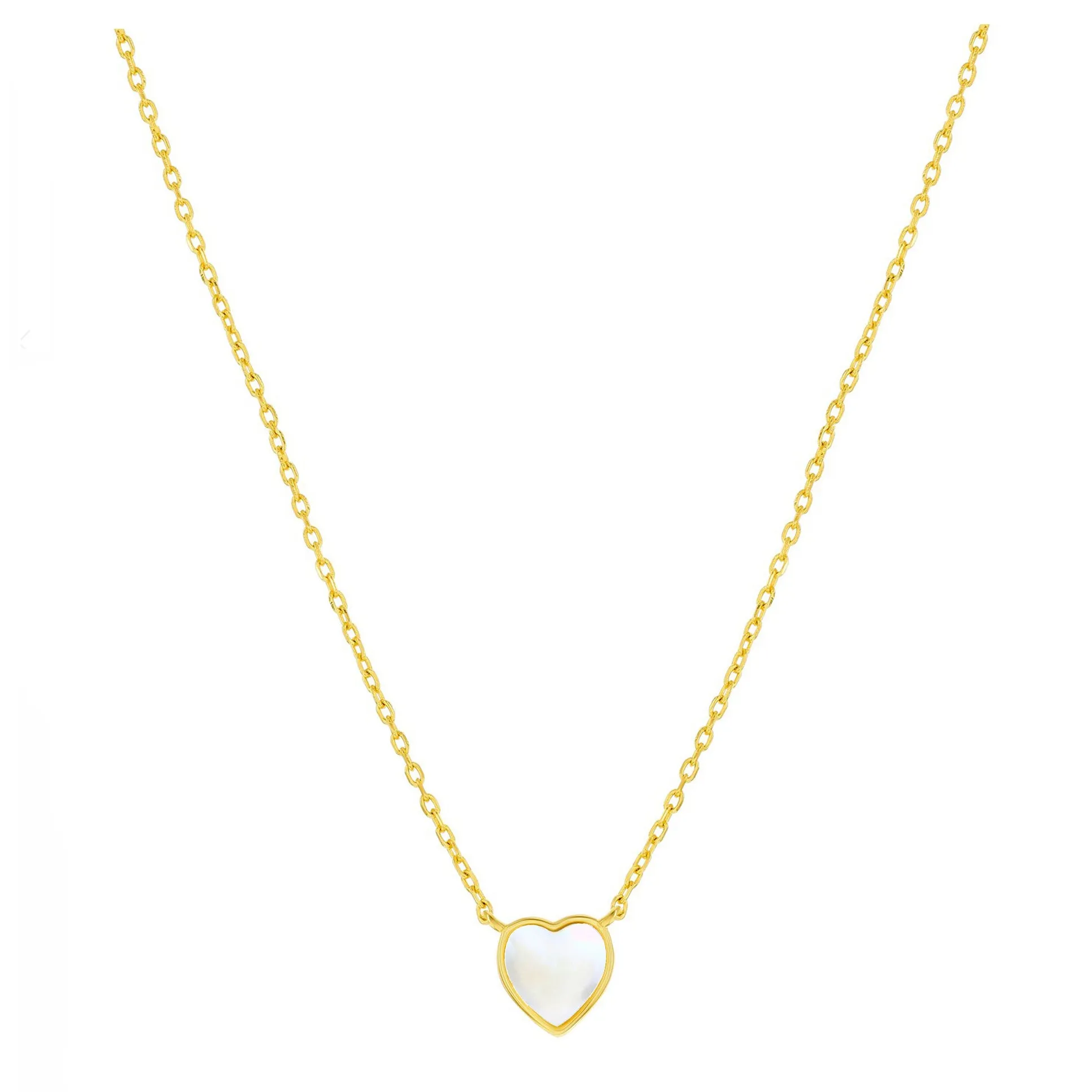 Mother-of-Pearl Mini Heart Necklace